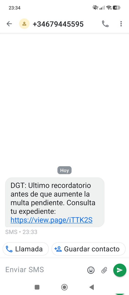 bassyazul's tweet photo. #Smishing #Estafa #Phishing #NoPiques 
@DGTes @guardiacivil https://t.co/7g0NQSQMDg