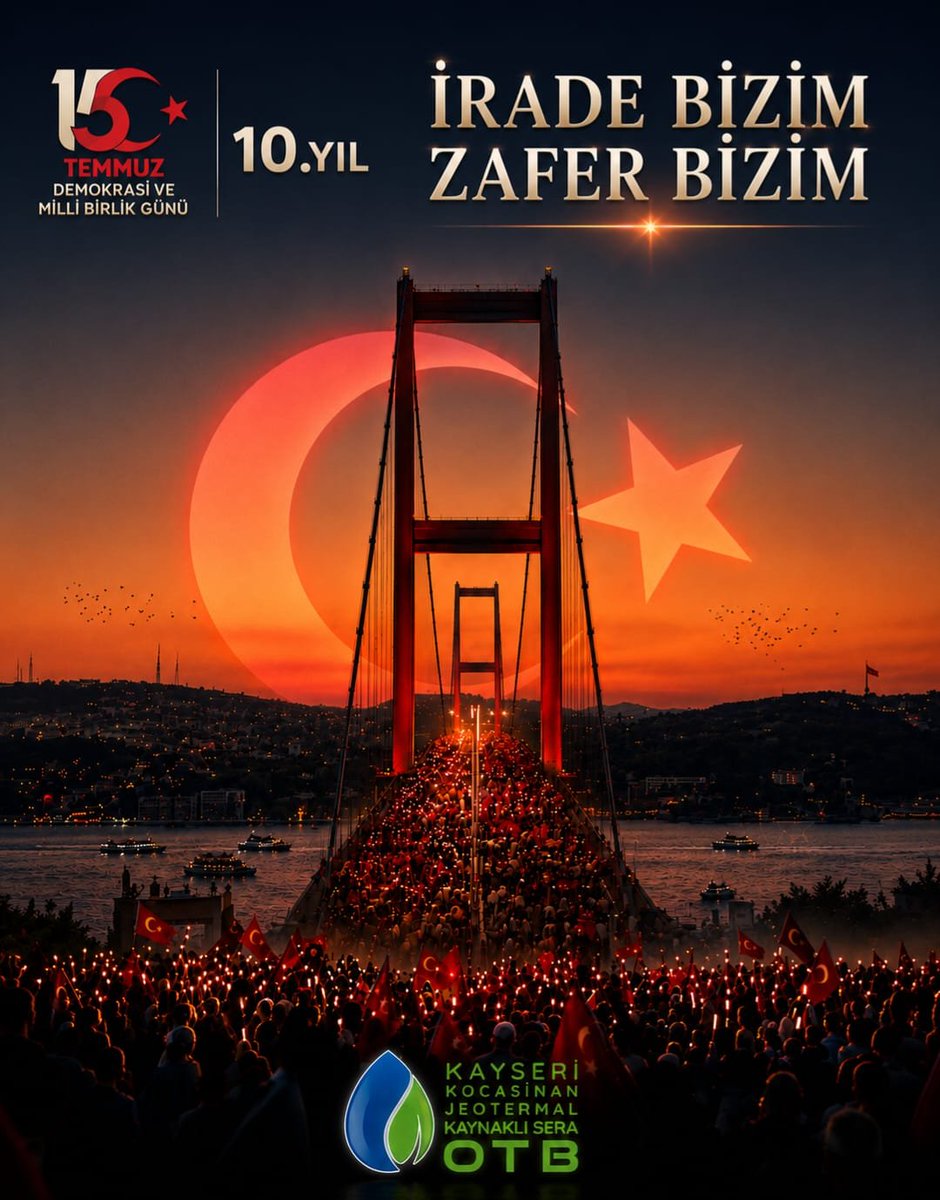 KayseriOtb's tweet photo. 15 Temmuz Demokrasi ve Millî Birlik Günü'nün 10. yılında; birlik, beraberlik ve milli iradenin daima güçlü kalmasını temenni ediyoruz.

Aziz şehitlerimizi rahmet, minnet ve dualarla; kahraman gazilerimizi ise saygı ve şükranla anıyoruz.

🇹🇷 İrade Bizim, Zafer Bizim. https://t.co/DdA5klsCc1