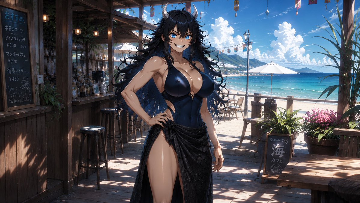 SilentIcyShadow's tweet photo. Der kleine Haifisch als junge Frau. Könnte bissig werden.
#KI #Gpt #anime #beach #fun #fantasy #chibicon https://t.co/TqAAasg1kT