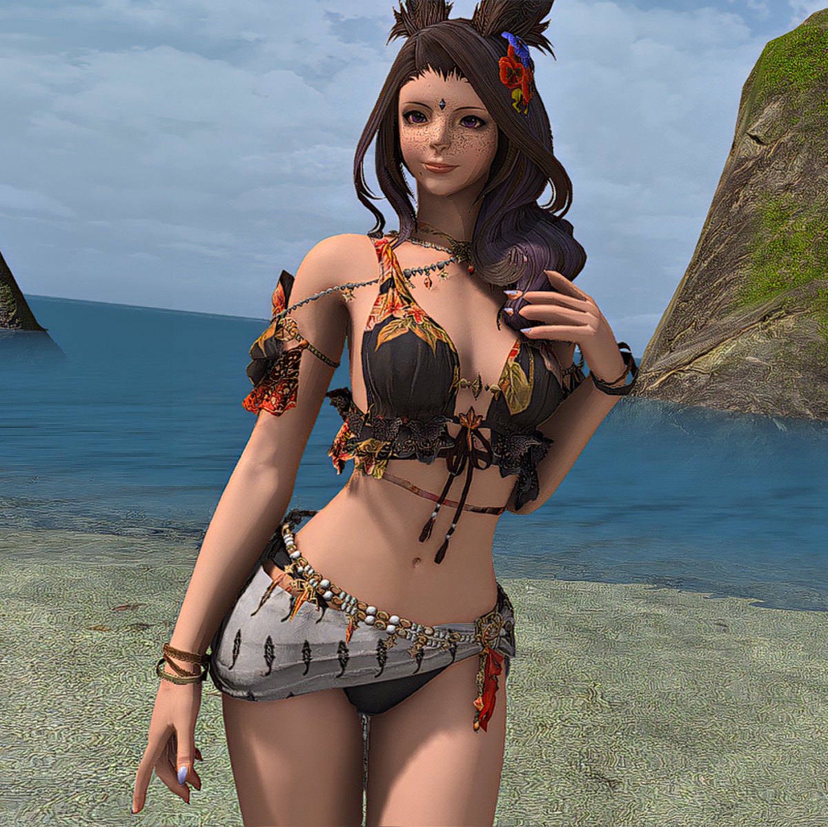 MaverynHB's tweet photo. Haven't posted alot of Lachelle, but she decided Tummy Tuesday was a good time to change that 👙💜

#GPOSERS #FFXIVScreenshot #FFXIVDiabolos #FFXIVCrystal #FFXIVMiqote #KAOS https://t.co/2D77nhH3FG