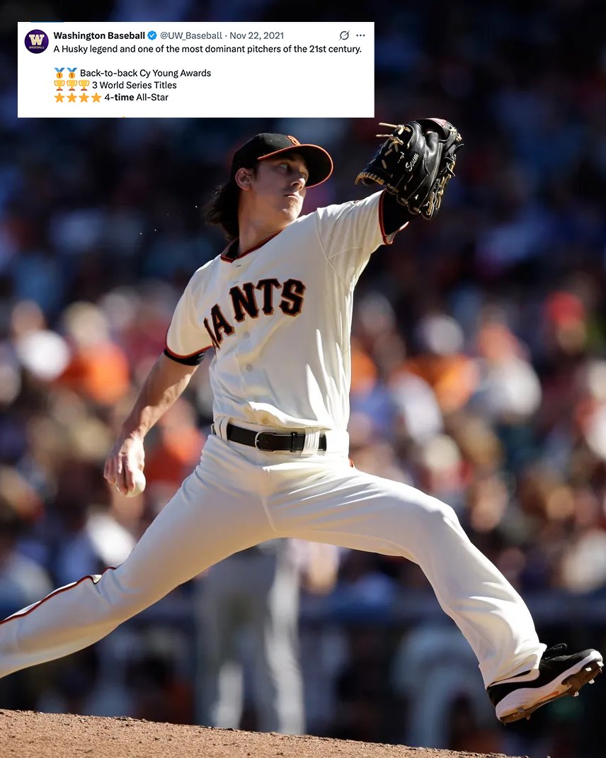 UW_Baseball's tweet photo. Tonight's Midsummer Classic has us reminiscing about our Husky All-Star selections 🤩

⭐️ Tim Lincecum, 4x (2008-11)
⭐️ Jake Lamb (2017)
⭐️ Andrew Kittredge (2021) https://t.co/Tpm7NN2kYL