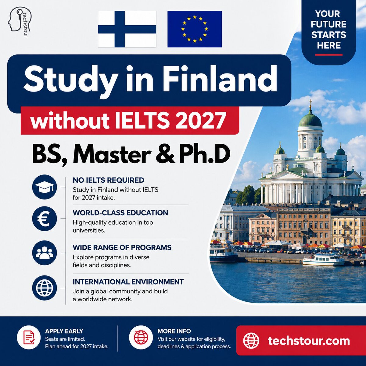 scholarshipcsc's tweet photo. Study in Finland without IELTS 2027 – Fully Funded Scholarship - Free Study in Europe

Details: https://t.co/QMyTdgLraV

Degree: BS, Master &amp; PhD https://t.co/0pdB5O6iuA