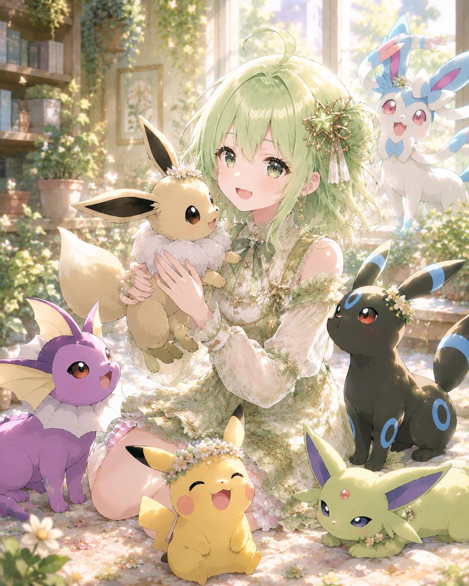 みんなおはなぎにゃん 昨日兄妹に勝ったのでポケモンのイーブイ系の色