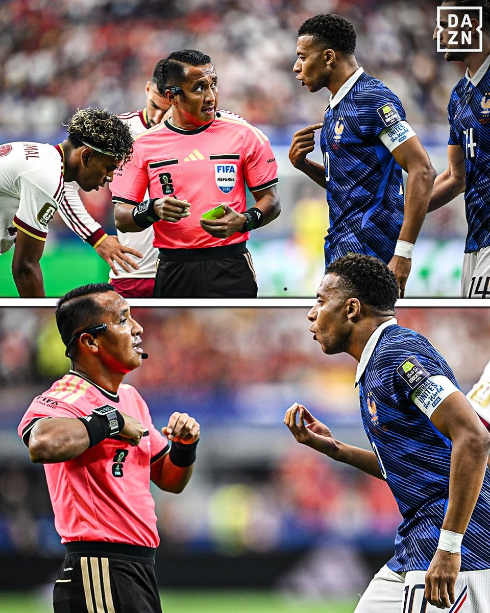 DAZNFutbol's tweet photo. "Es nuestra culpa. Pero hago una pregunta: ¿Tiene este árbitro el nivel para pitar una semifinal del Mundial?" 💣

Las palabras de Didier Deschamps después de perder contra España

#DAZNMundial https://t.co/hZP7suiUiz
