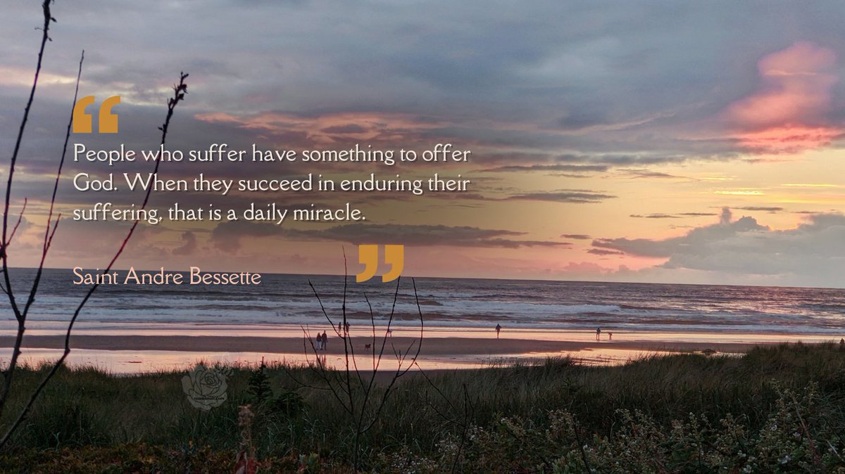 rose_benoit_com's tweet photo. People who suffer have something to offer God.  When they succeed in enduring their suffering, that is a daily miracle. #SaintAndreBessette #dailyinspiration https://t.co/cc8qnBGYf2