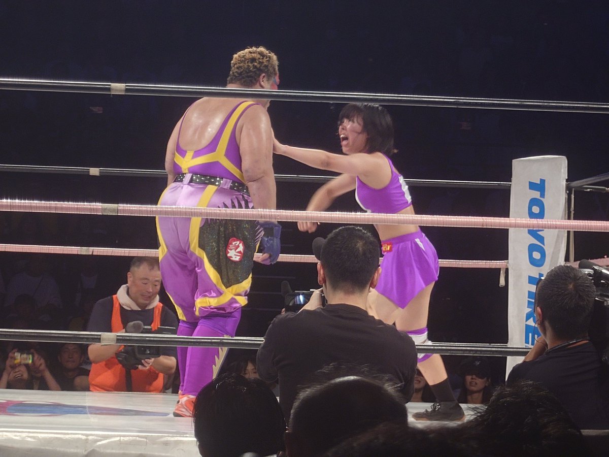 a_gato302's tweet photo. 2026.7.12　仙女ゼビオアリーナ
高野玲菜デビュー戦
大舞台のほとんどの観客を味方に付けた新人を初めて観た。
前途洋々のデビューでした。
この娘は持っている、これからもがんばれ。

#SENJO
#高野玲菜 https://t.co/fa11DfErc5