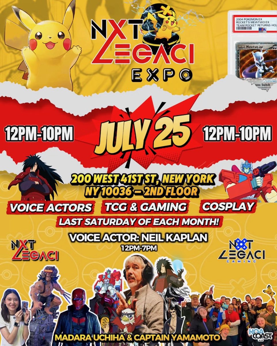 NeKap's tweet photo. Hey, fans of #Naruto #Bleach #Transformers #Voltron #AttackOnTitan and #OnePiece who live in and around New York City… come by and say “hi!” https://t.co/xkxk8Ibgp7
