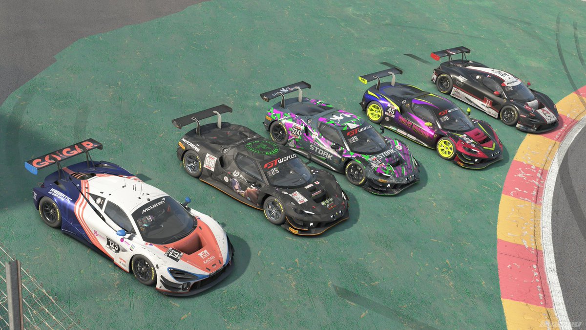 TSUTSU_RacingMS's tweet photo. 2026 iRacing スパ24時間耐久レース ハイライト📸

レース中に撮影した写真の中から、印象に残った場面を載せる。

手に汗握るバトル...
観客席から見る絶景...
夜明けに淡々と走る姿...
ライバル達と称え合った瞬間...

これぞ耐久レースの魅力のひとつ。
次戦も今回みたいなレースができたらいいな。

📸2026 iRacing 24 Hours of Spa presented by Falken - Stork Racing 
#iRacing