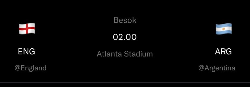 SharkzzBaby's tweet photo. Jadwal semifinal selanjutnya England Vs Argentina. Siapa yang akan menemani #Spanyol di Final??

#England #Argentina #Fıfaworldcup2026 https://t.co/cbcH8NYqXf