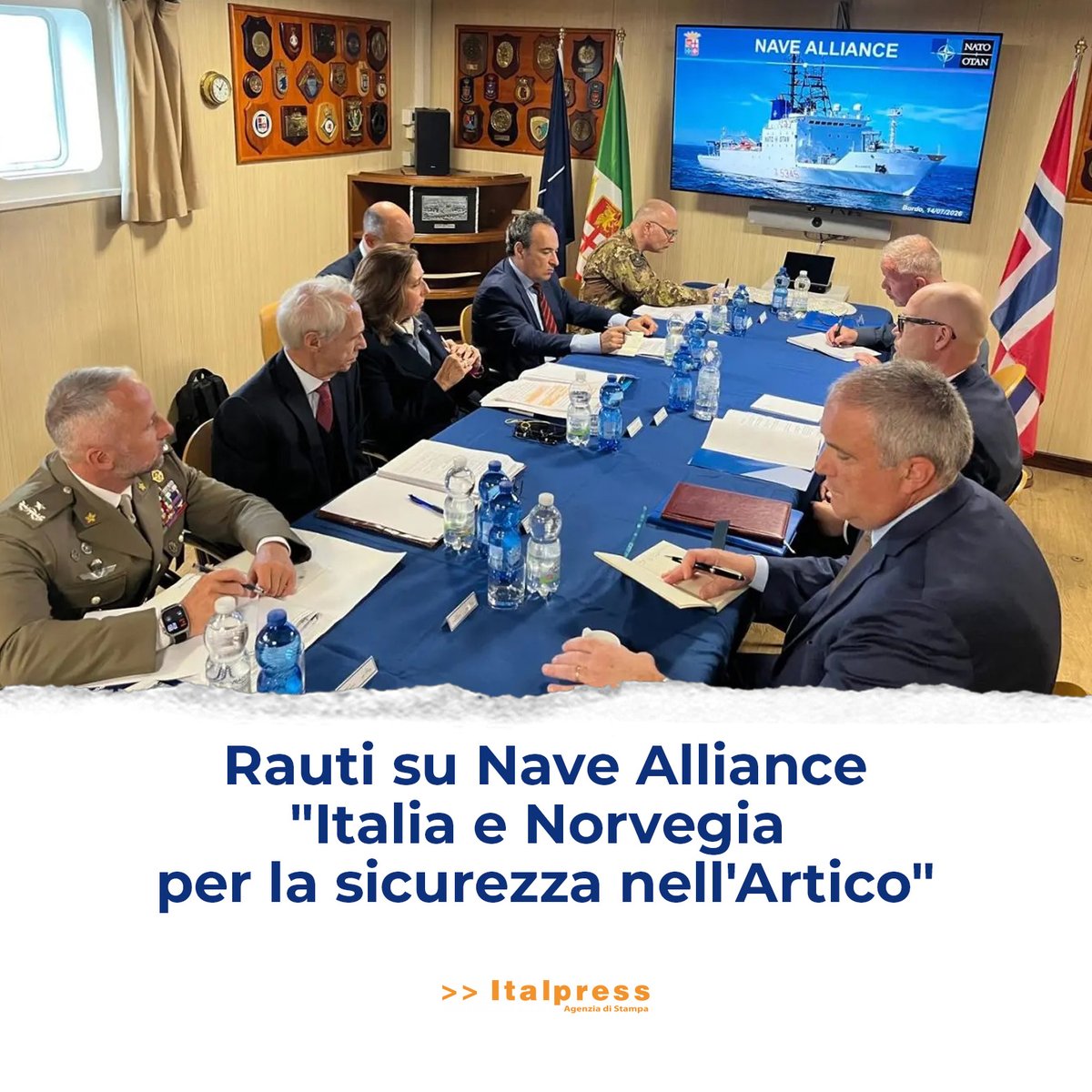 isabellarauti's tweet photo. Rauti su Nave Alliance “Italia e Norvegia per la sicurezza nell’Artico” - @Italpress
⬇️
https://t.co/R4L273hxZX
@MinisteroDifesa @GuidoCrosetto @ItalianNavy @SM_Difesa @Esercito @ItalianAirForce @ItalyinNOR_ISL @ItalyMFA @mur_gov_ @CNRsocial_ @ArcticCouncil @NATO
#Artico #NATO #HighNorth #SistemaPaese #Difesa