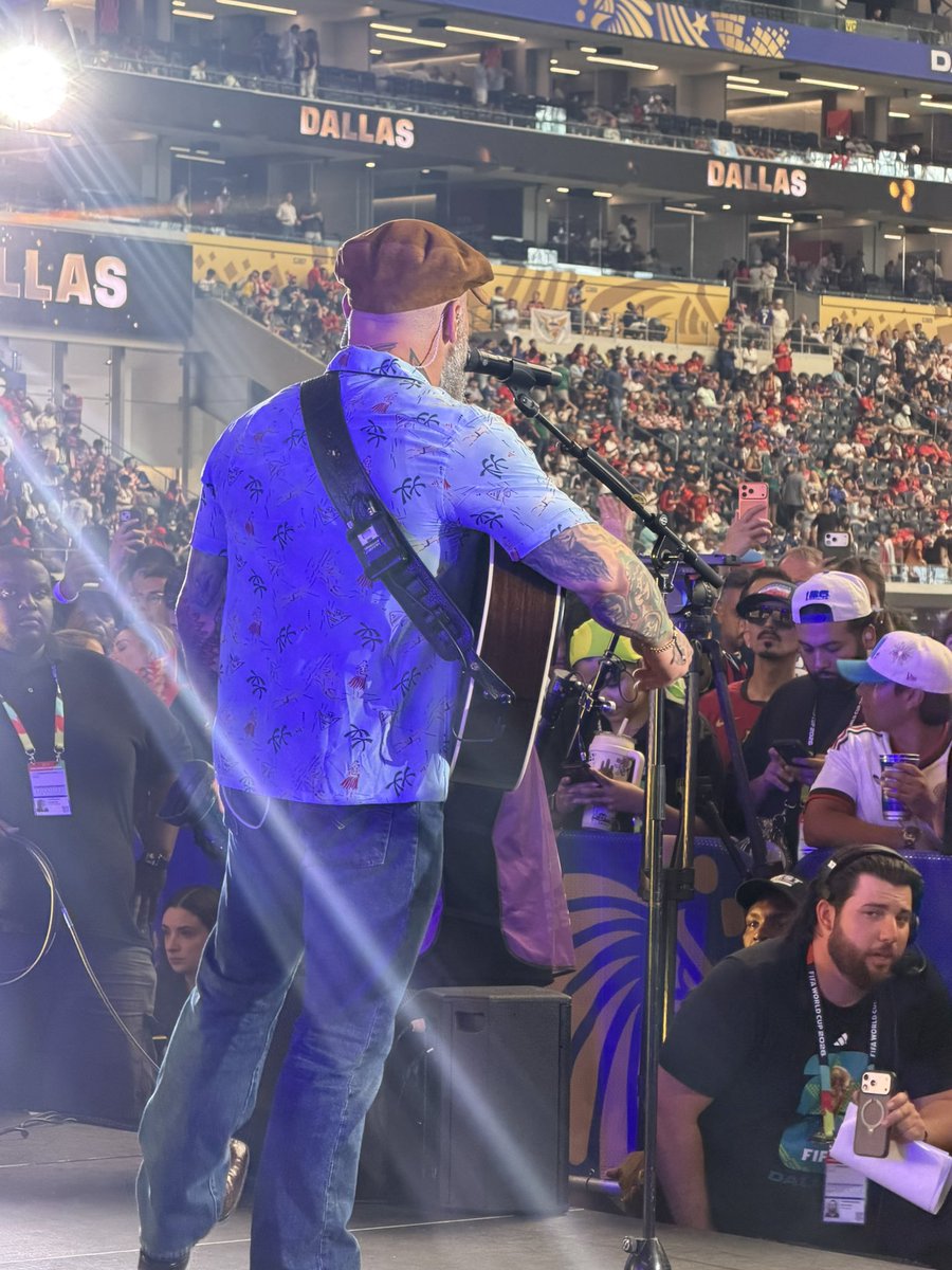zacbrownband's tweet photo. Honored to take the stage for the @FIFAWorldCup Semi Final halftime show. Thank you to everyone who made this one to remember! https://t.co/MBEcbUD38H