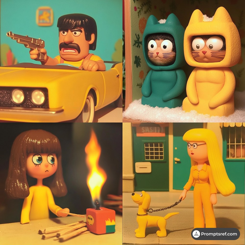promptsref's tweet photo. This SREF turns your Midjourney images into tiny stop-motion worlds.

Think claymation + toy photography:
plastic shine, soft rubber textures, rounded characters, expressive faces, saturated colors, and that nostalgic “Wallace & Gromit” feeling, but rendered with clean digital precision.

It works especially well for:
children’s book illustrations
brand mascots
toy packaging
mobile game characters
social stickers
animated short concepts
cute product ads
miniature storytelling scenes

The magic is in the tactile look. Everything feels handmade, collectible, and almost touchable, while still looking polished enough for modern commercial work.

Best keywords to pair with it:
Toy Photography
Vibrant Colors
Macro Details

If you want to create warm, funny, memorable visuals that feel like a tiny handcrafted universe, try this style:

--sref 3611125414 --v 6.1 --sv4

I’ll drop the full prompt examples in the comments so you can copy the exact setup and recreate this look.

#midjourney #sref