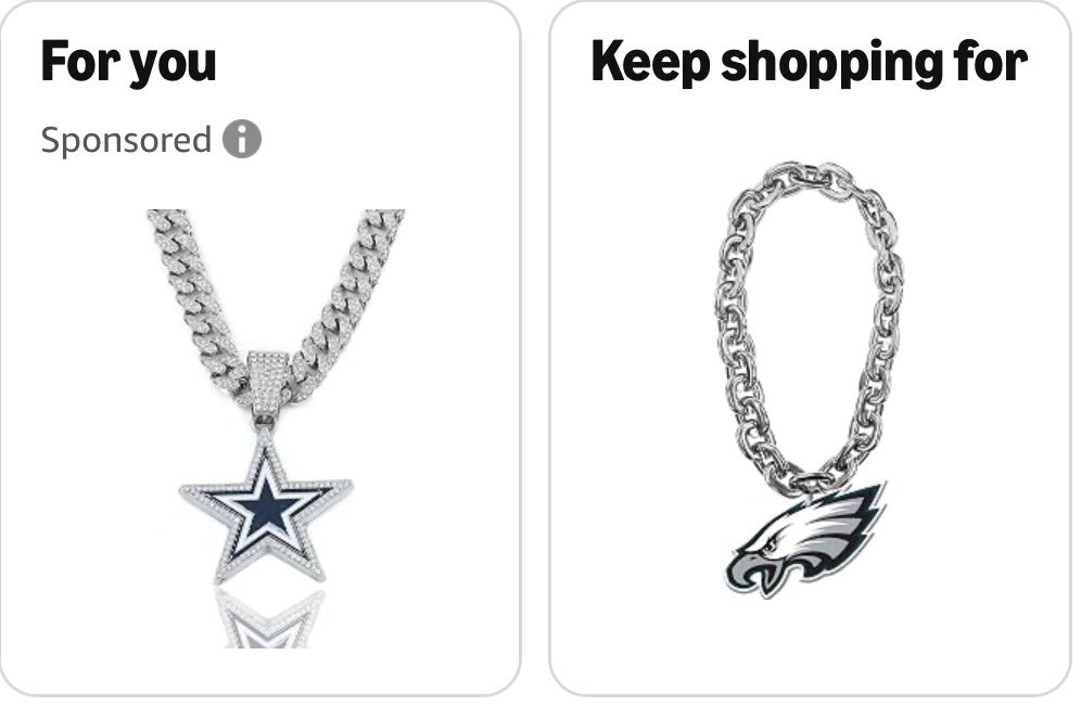 FBCowboysQueen's tweet photo. WTF…I was never shopping for that. NEVER.
#NeverPhilly https://t.co/6bFYVWaddc