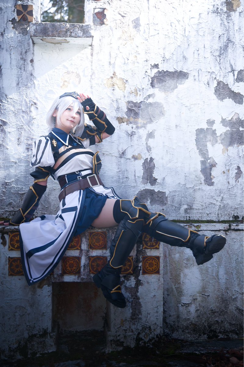 chihichir0's tweet photo. Cosplay/コスプレ

白銀ノエル ⚔️ /ホロライブ 

団長でロケ撮影行ってきた！

#今日のおはちひ

Photo @AlchemistGothic 
衣装 @sachiko1108 

※メイス不足 https://t.co/6FiTYkNe0V