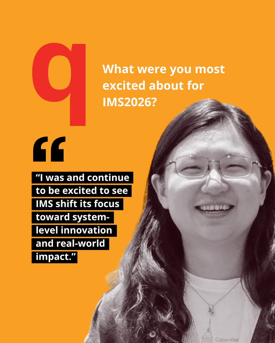 MTT_IMS's tweet photo. Wen Zhou is a system architect co-designing circuits, tests and algorithms whose curiosity for the RF field has only continued to grow.

Read her full story: https://t.co/c4QqOEk32R 

#RFEngineer #MicrowaveEngineering #IMS2027 https://t.co/9uuH3Jl2cO
