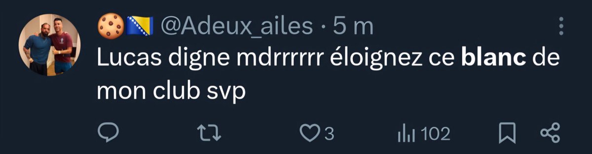 LBleuBlancRouge's tweet photo. Racisme anti-blanc complètement décomplexé visant Lucas Digne et Adrien Rabiot après la défaite des Bleus face à l’Espagne 😤😤😤😤

#FRAESP #EspañaFrancia https://t.co/aG4qKFAcB4