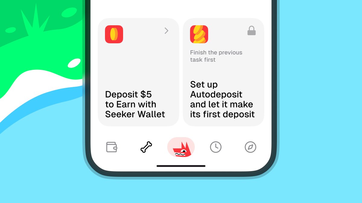loyal_hq's tweet photo. Our 2nd Seeker Summer quest could earn you rewards forever.

30 seconds to completion and automated earning for your stables.

You just need to set an autodeposit threshold in Loyal - anything in your wallet above that amount moves into Earn (10%+ APY) by itself from then on.

Here's how:

→ Open the Loyal app on your Seeker
→ Press 'autodeposit'
→ Set your threshold (say, keep $100 liquid, but send anything over that to earn 10%+ APY)
→ Confirm

You should be done with questing, and can claim your badge.

You'll also be earning 10%+ APY on your stablecoins with no lock-up.

Stay Loyal.