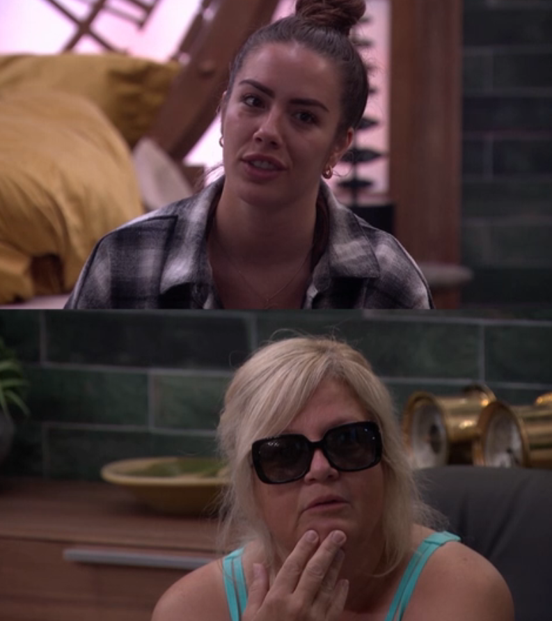 rbbq's tweet photo. Haley rings the HoH doorbell and they quietly stare at the screen, not answering.  

Once Haley walks away, they say they should walk straight into the gym and tell them they've been watching them.  They decide not to, but they assume Haley was checking where they were because of people going in and out of the gym

Paranoia is ramping up #BB28