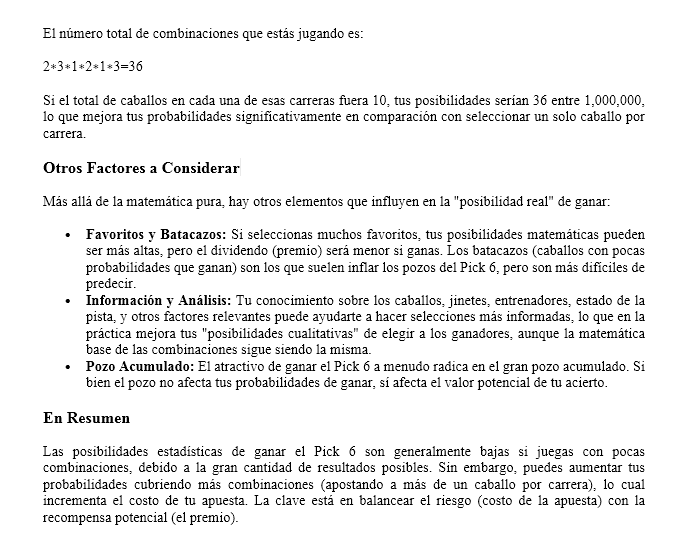 ORO_HIPICA's tweet photo. ¿Sabías que si juegas un solo caballo por carrera en un cauadro de 5y6 o Pick 6 (con 10 caballos por carrera), tu probabilidad de ganar es de 1 en 1 MILLÓN?. Para vencer la estadística hay que jugar combinaciones. ¡La información y el análisis son tus mejores aliados en la pista! https://t.co/lxTM89n2JT