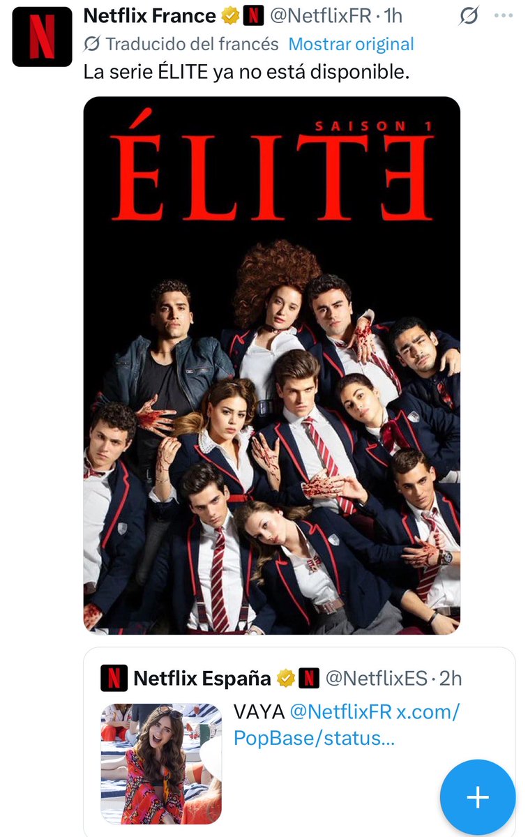 plabete's tweet photo. joder los tweets entre netflix españa y netflix francia me han hecho la noche JDJDJDJDJDJDJDJDJD https://t.co/y1xJL8SsR3