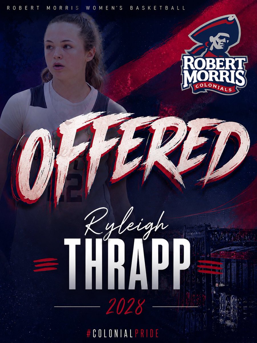 RyleighThrapp's tweet photo. Thanks @CoachMcCabe03 for believing in me & offering me an opportunity to play at @RMUWBasketball I really appreciate the phone call, & I look forward to learning more about the program. #GoColonials ❤️💙@bignutgirlshoop @Legends_Bball 🟦🟨@BryceMcKey @Xcelsports775 https://t.co/DTrxVQ71RZ