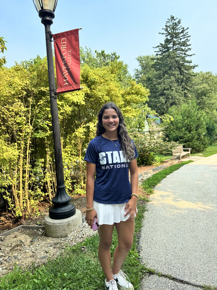 DelSanchez2027's tweet photo. I had a great visit with @HC_FordsSB! Thank you so much for showing me around your beautiful campus! I loved learning about your program and all the opportunities Haverford has to offer. Go Fords 🐿️🖤❤️

@StarsNat16U @StarsNatColeman @ParsonRena26654 @_coachrachel https://t.co/i8Ix94sf1Y