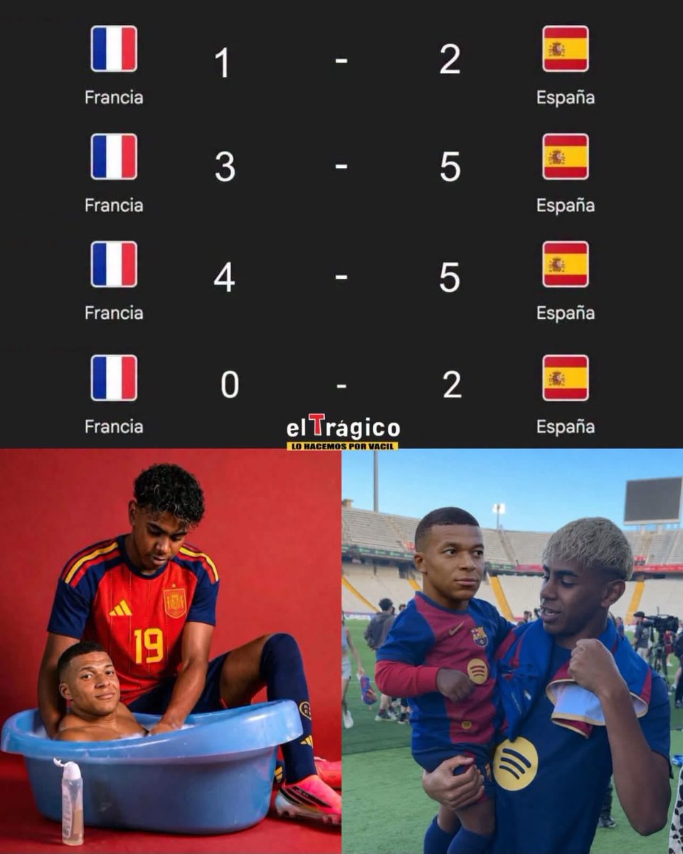 CuentaMister's tweet photo. Lamine: "Kiki..."
Kiki: "¿Qué?..."
Lamine: "... Soy tu padre" https://t.co/c8PzVfMKBP
