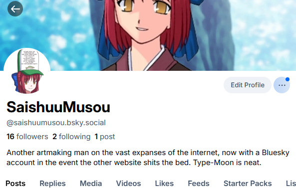 SaishuuMusou's tweet photo. Hi, all! I am now expanding activity to some other places, Linktree in my bio if you want to keep up with me elsewhere! Check 'em out! https://t.co/fTyXOJeCQy
