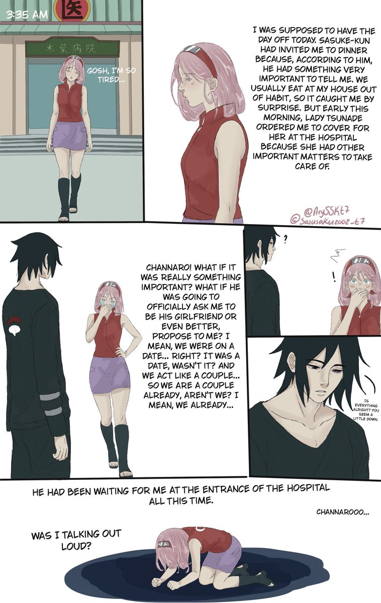 ArySSKt7's tweet photo. SasuSaku Mini Comic | 7 Pages 🌸🍅

📍Sasuke has something important to ask Sakura… and one decision is about to change both of their lives.

A story full of love, honesty, and finally putting their feelings into words. I hope you enjoy it! ❤️

🧵⬇️2/7 https://t.co/po5uw0SnhE