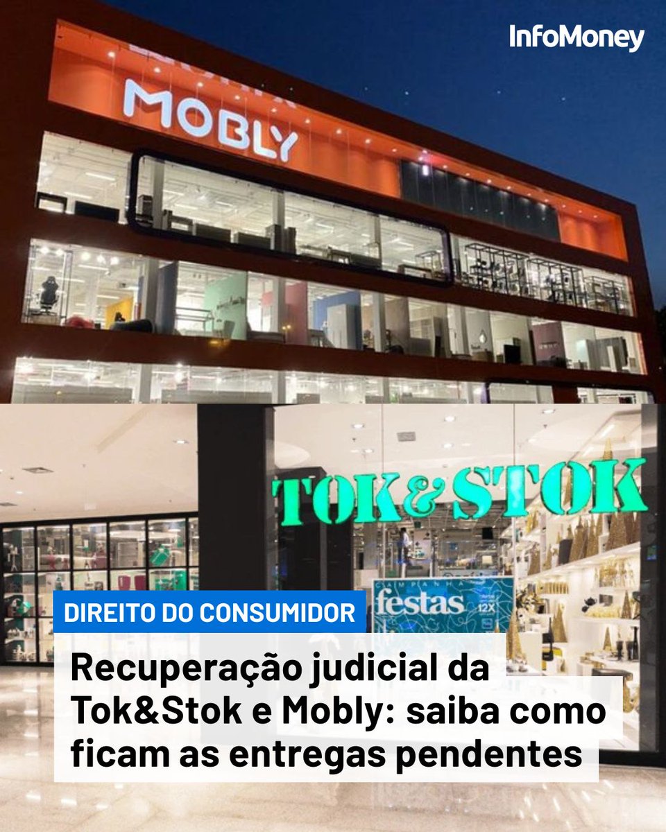 infomoney's tweet photo. Decisão não interrompe operações de Tok&Stok e Mobly, mas especialistas dizem que risco ao cliente em casos de devolução de valores
Leia mais no site do InfoMoney: https://t.co/nNp9bqo3kN
Foto: Divulgação/Grupo Toky
#GrupoToky #Tok&Stok #Mobly https://t.co/EHKVHZSQQc