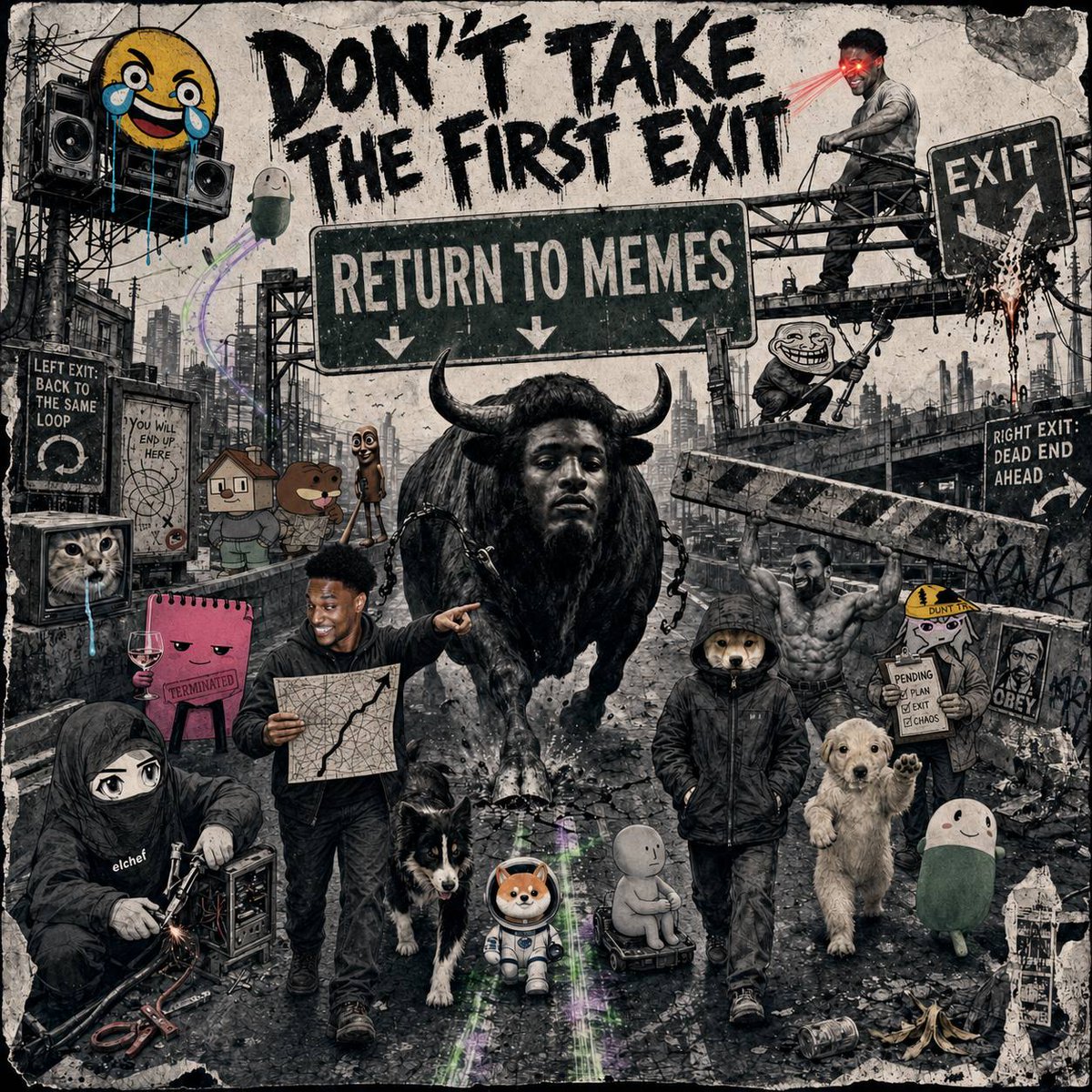 fantasticfoxnz's tweet photo. Don't take the first exit!
Return to Memes! @rtmsol
@OGLilMayo @gigachad @spurdosol
@JotchuaTheMeme @Troll_ @theLMAOcoin @CupseyToken @tungsusahSahur @LayoffAI https://t.co/o7jqDvktuI