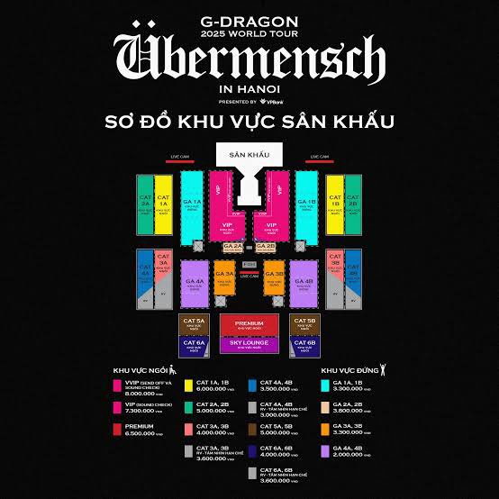 kyohwoah's tweet photo. ubermensch hanoi’s venue was a flat/open space but they had elevated seats so fans (esp at the back part) can still see gd. i hope the organizers for bigbang manila stop can consider this kind of seats 🥲 https://t.co/lOTZ1MPfuq