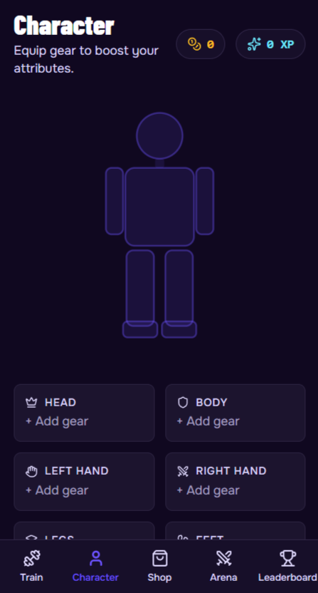 avecosmic's tweet photo. Updates for MONFIT RPG 

Finally complete demo UI/UX + added wallet verification

Spark Hackathon from @buildanythingso @monad  is on fire 370+ participants already some submissions, wanna say good luck for all builders 

Anyway about updates:
- Loading screen with wallet verification;
- Trainings menu with tasks (currently in progress);
- Character menu(paperdoll system will be added);
- Shop menu;
- Arena menu 
- Leaderboard menu 
- Wallet Connection 

Link on the app tomorrow, see ya