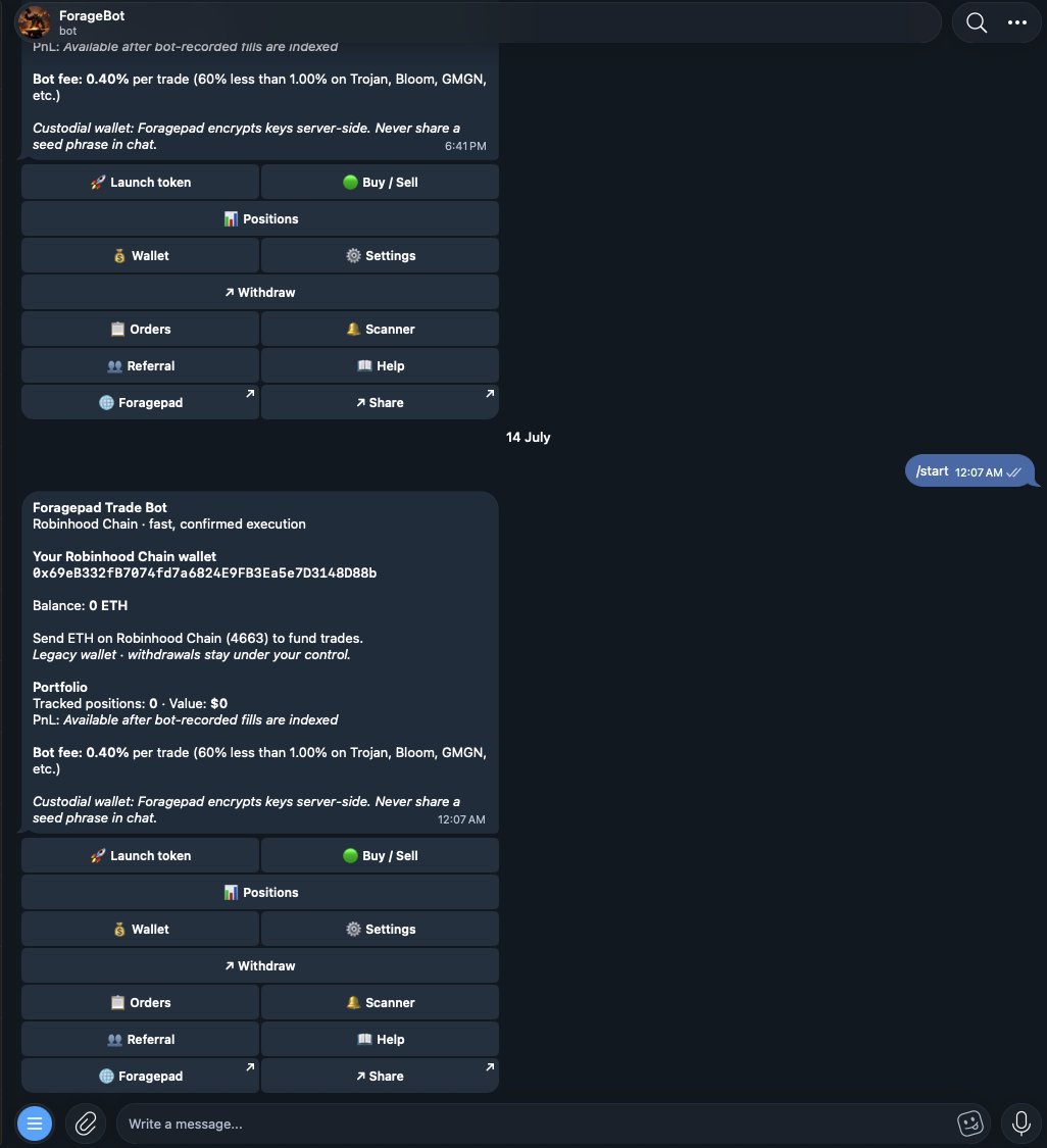 Foragepad's tweet photo. We offer the lowest fees on all of Robinhood in addition to being the most comprehensive launchpad on the platform. https://t.co/ATpqvvuD8d