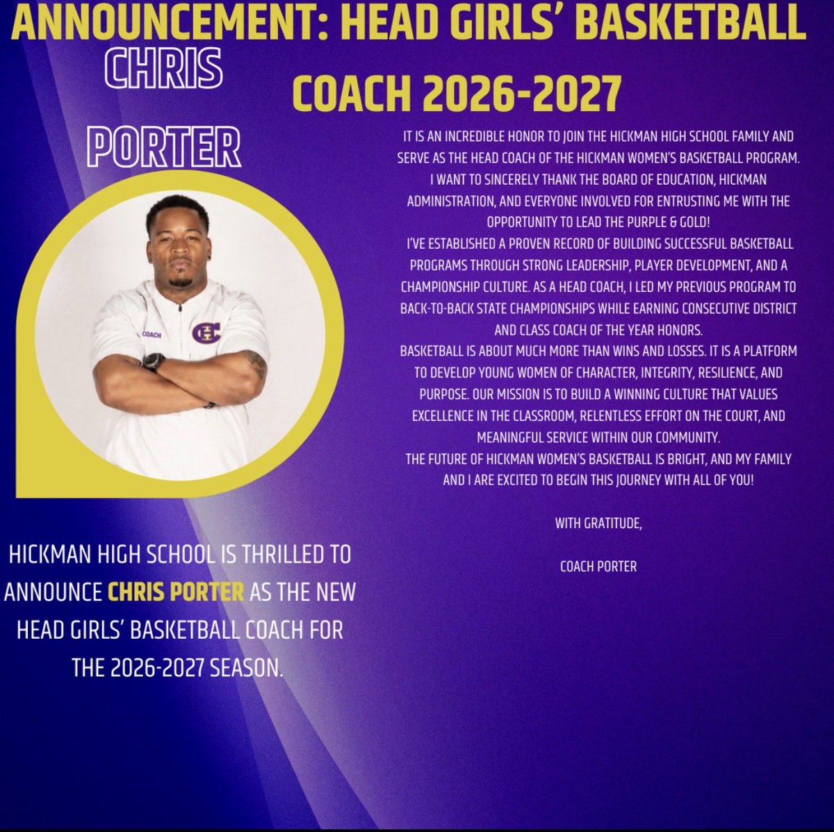KewpAthletics's tweet photo. Welcome to Hickman!! https://t.co/lGqSKv3tkv