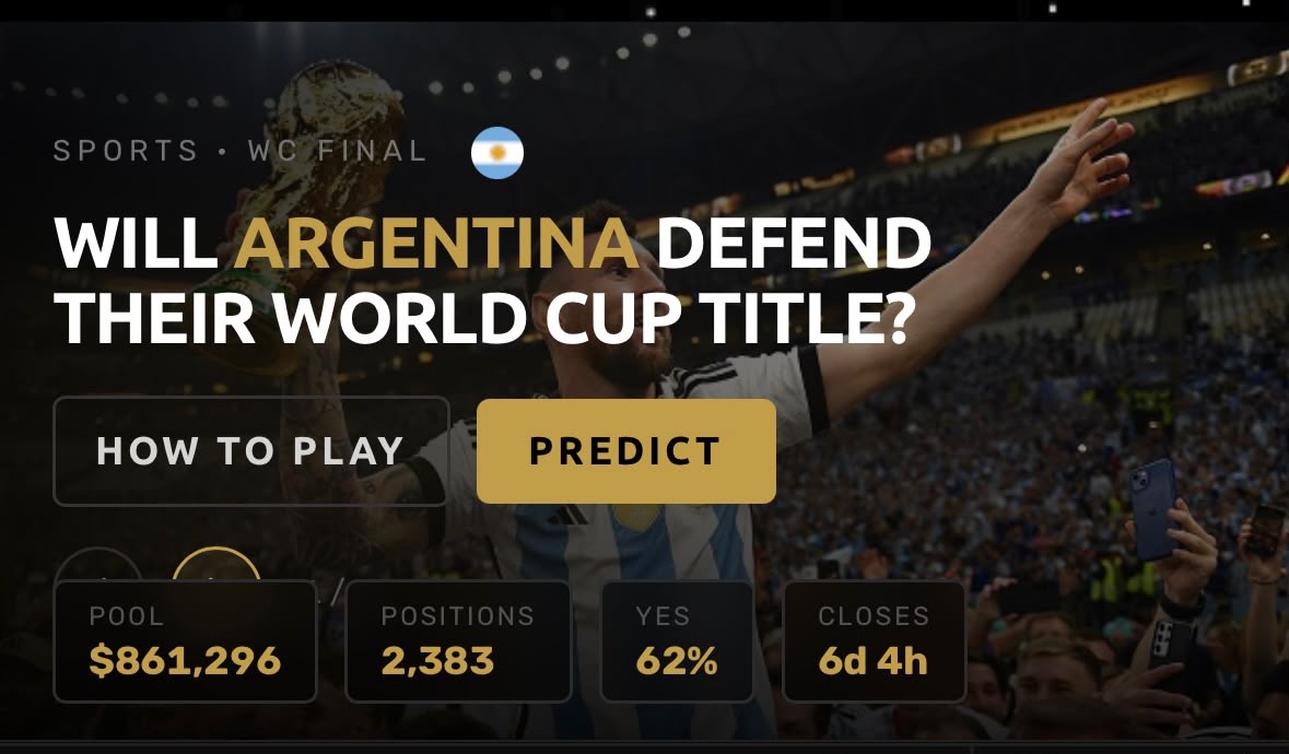Rode_project's tweet photo. Would Argentina DEFEND their World Cup title? 

Predict on Rode https://t.co/s47SwAjB8q