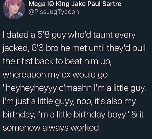txnylittledxll's tweet photo. @gtg2u Girl bc this is literally you under every post you reply to. You come out of nowhere calling someone ugly, saying you’re thinner than them “without effort”, saying their trauma wasn’t as bad as yours, and then when someone insults you back you’re a “baby deer” ! Embarrassing! https://t.co/jW51MqXC3D