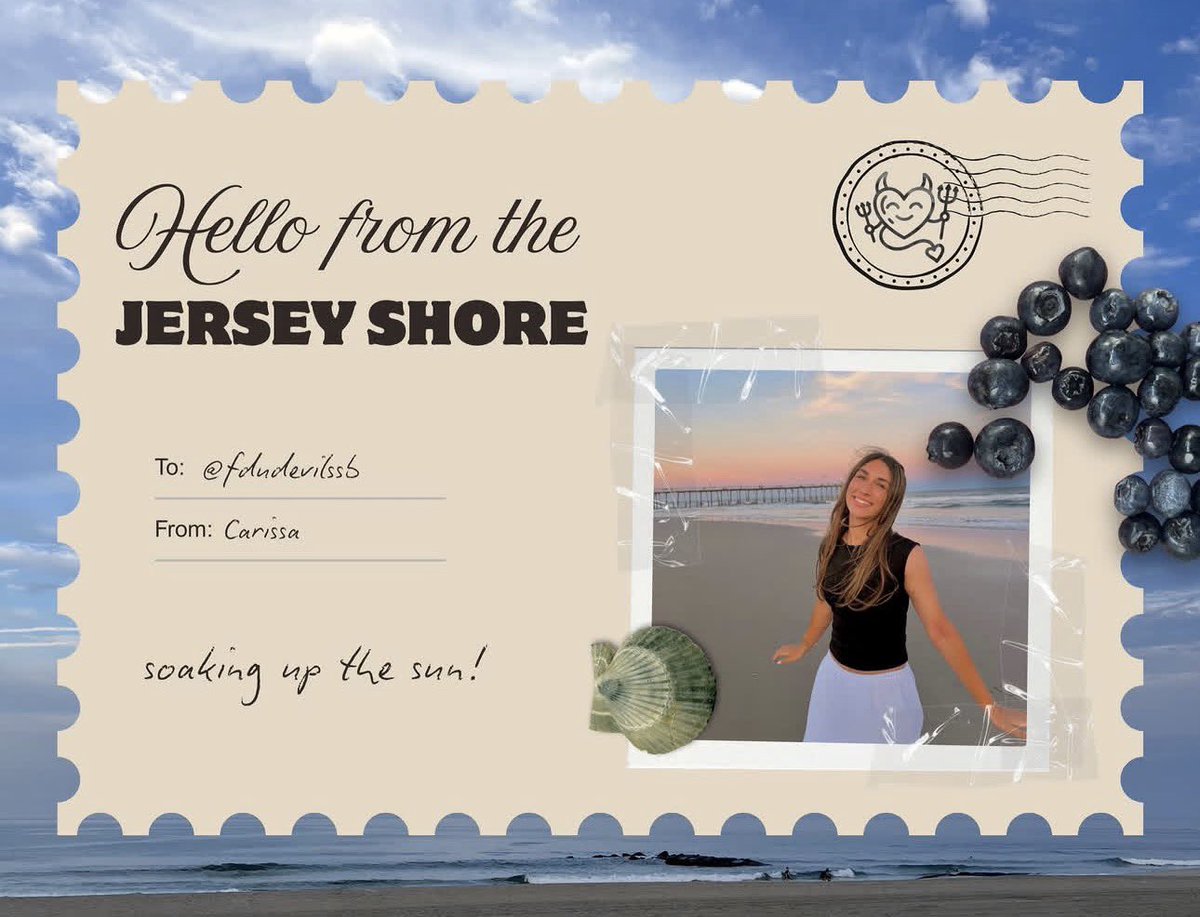 FDUDevilsSB's tweet photo. Recieved some summer mail 💌🌺🐚☀️
FDUSB out on adventures and soaking up the sun!
#go4more | #rolldevs https://t.co/YUGlgDrTLP