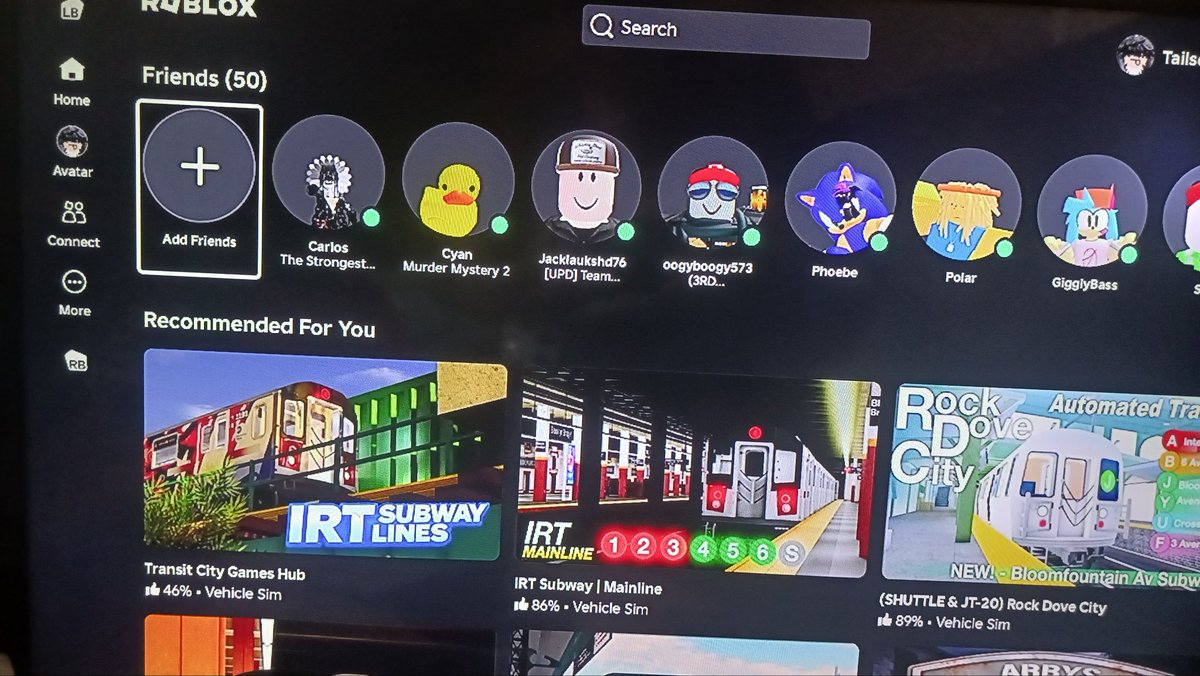 TailsTtp's tweet photo. Roblox got another ui update on xbox https://t.co/cP62KZmfOn