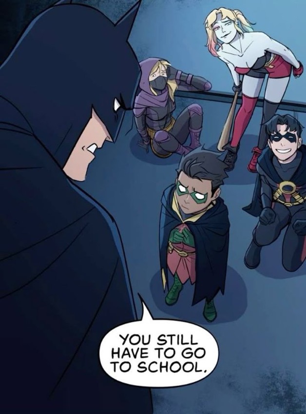 wavebatt's tweet photo. Batman to little Robin https://t.co/UtlRyk0wEE
