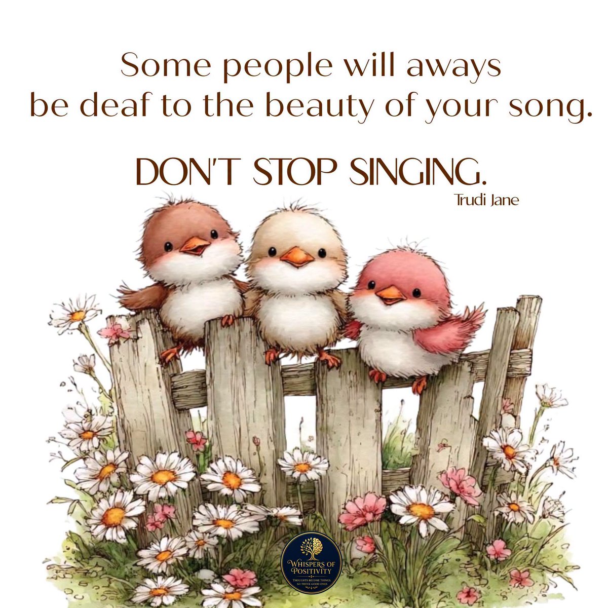 LifeWithJohn's tweet photo. Some people will aways
be deaf to the beauty of your song.
DON’T STOP SINGING… https://t.co/hlp3u22rh0