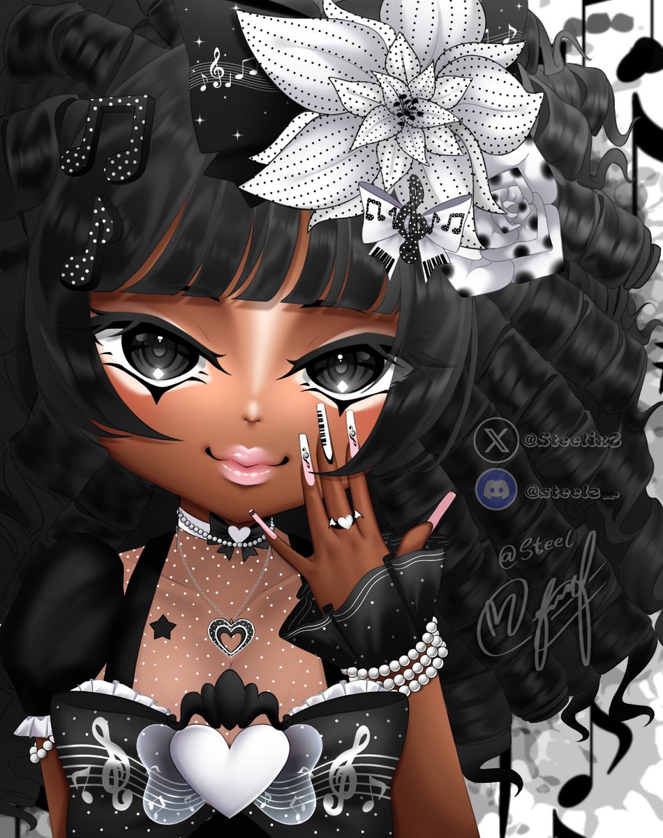 SteelixZ's tweet photo. Another commission for @glamourg4l 🖤 Tysm!! 🌺 https://t.co/ETi7whkDm3