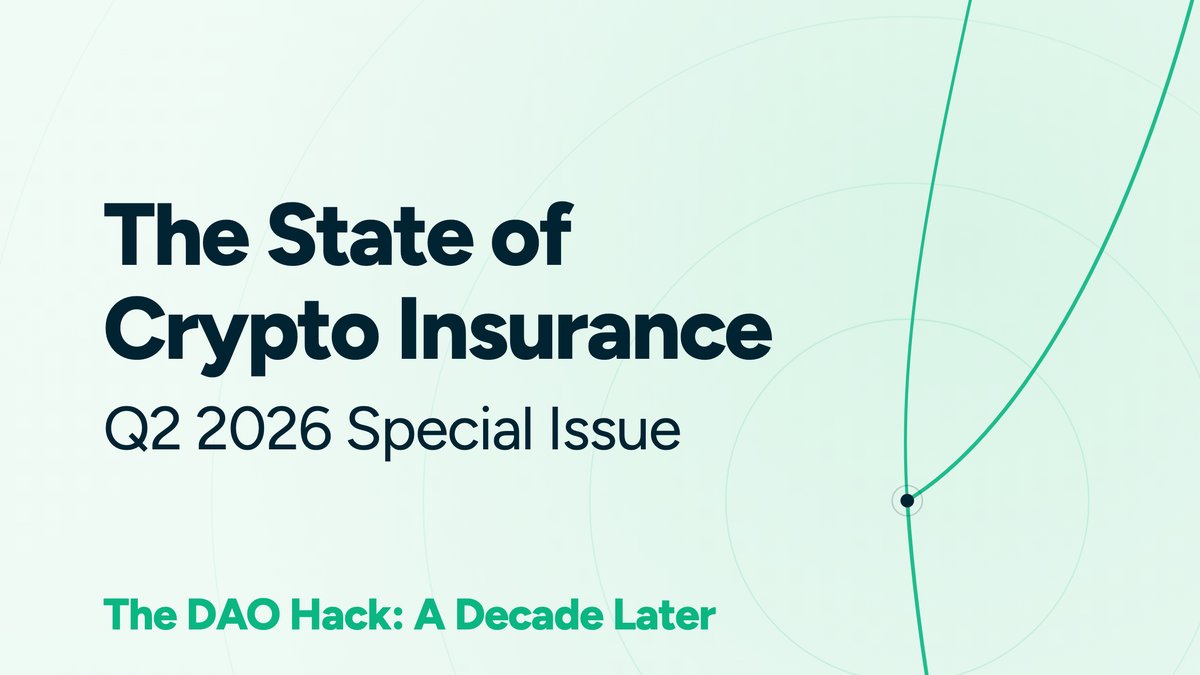 NexusMutual's tweet photo. Ten years ago last month, The DAO was drained of ~$60M in ETH, and the fallout literally split #Ethereum in two

For this edition of The State of Crypto Insurance, Nexus Mutual asked the people who've spent the decade since building risk infrastructure what the industry got right, and where it's still exposed

Inside the report 📄

We sat down with Griff Green, who co-led the white hat counter-exploit in 2016 and now directs @thedaofund, and @HughKarp, who founded Nexus Mutual in direct response to the protection gap the hack revealed

@Dialectic_Group and @M1Capital_ share how a decade of exploits has reshaped the way they price and manage DeFi risk

Plus the Q2 onchain risk review: $765M lost across 27 confirmed events, with $577M attributed to just two Lazarus Group incidents

Read the full report here: https://t.co/QPZbXpdwaA