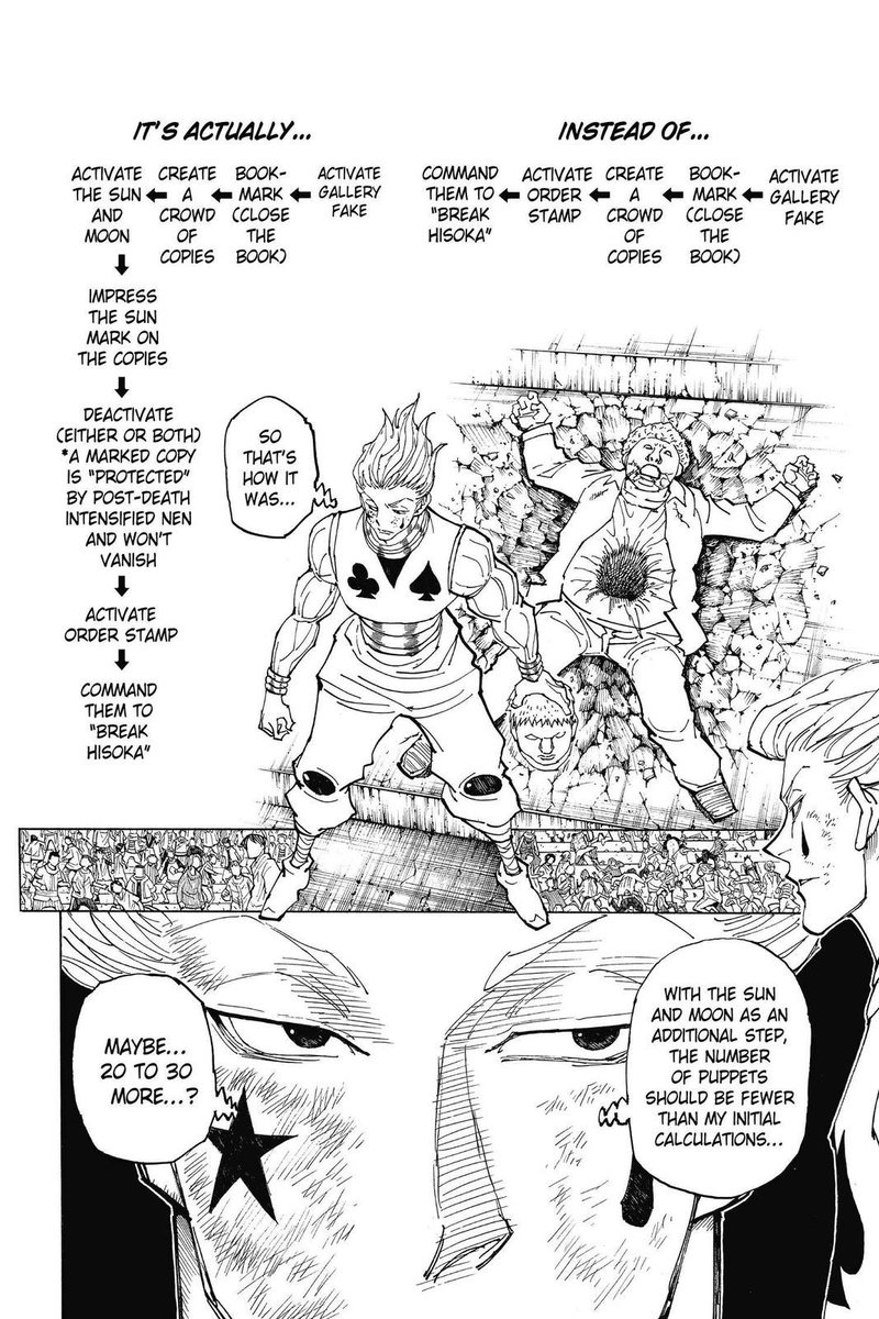 RapsInSixxxx's tweet photo. Whole fight is Hisoka playing catch up even after chrollo explains his abilities bro he never stood a chance😭 https://t.co/u9Y5xrew8N