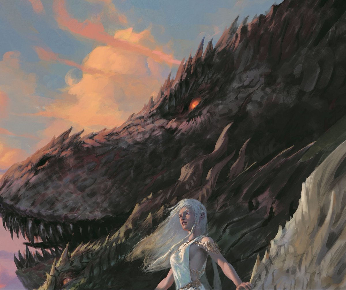 valryia's tweet photo. drogon’s last official art vs now…that burnt mutton + breast milk combo go crazy https://t.co/97JxeSrcbT