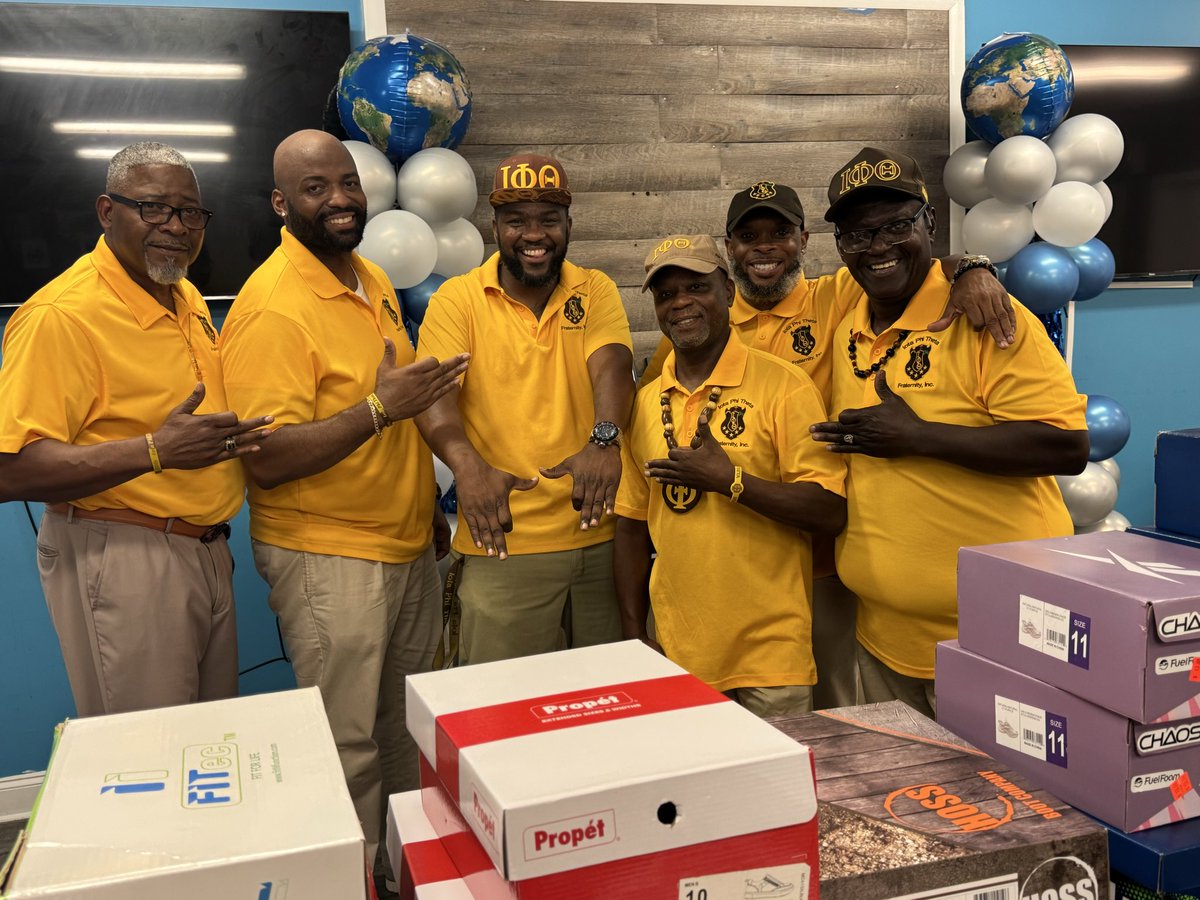 BossDanjam24's tweet photo. Today we had a great event with our organization. Iota Phi Theta fraternity Inc… gave away 110 pairs of shoes to the Boys and Girls Club in Jacksonville Florida. https://t.co/A8qepk58uJ