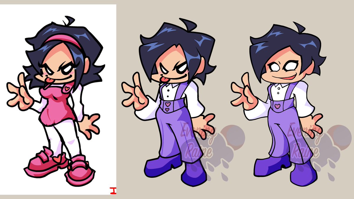 evening_raine's tweet photo. Enby Nene in 2026 (Middle was from 2025)
Pls use They/Them for this design of Nene!

#fnf #fridaynightfunkin https://t.co/T7AqcgK0YS
