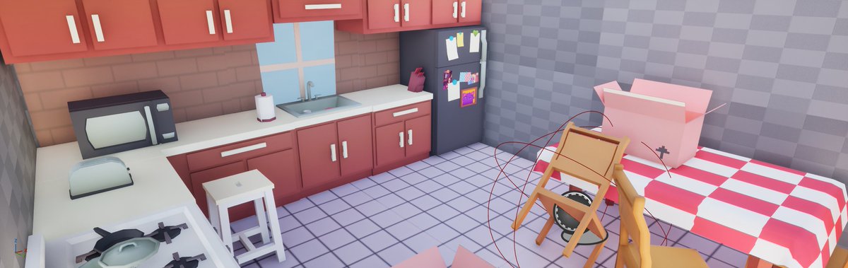 stmongrels's tweet photo. Our game (currently named "Strange Basement") is time loop/puzzle game. The player will be in the role of a young girl who wakes up to a loud sound coming from the basement. You have to navigate the house to find away  into the locked basement   

Images from our blocking https://t.co/vgBJ9MCCx9