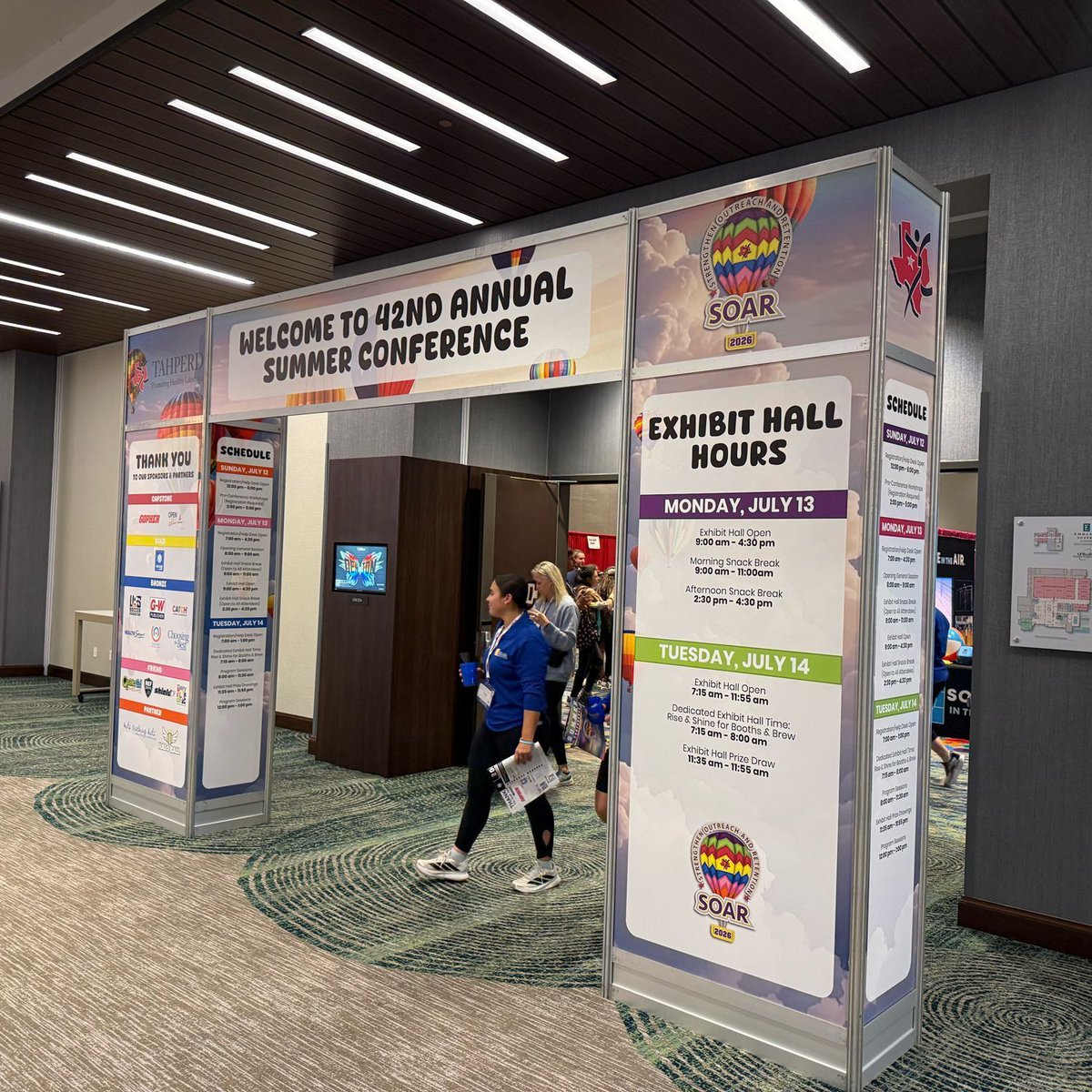 TexAHPERD's tweet photo. Thank you for an incredible Summer Conference. @EmbassySuitesDenton may have started as a new venue, but by the end of the conference, it felt like home - filled with friends, great food, &amp; laughter! Did you miss it? Join us in Dec 26 for the 103rd Annual Convention! #TexAHPERD https://t.co/4ah8NsKDBf