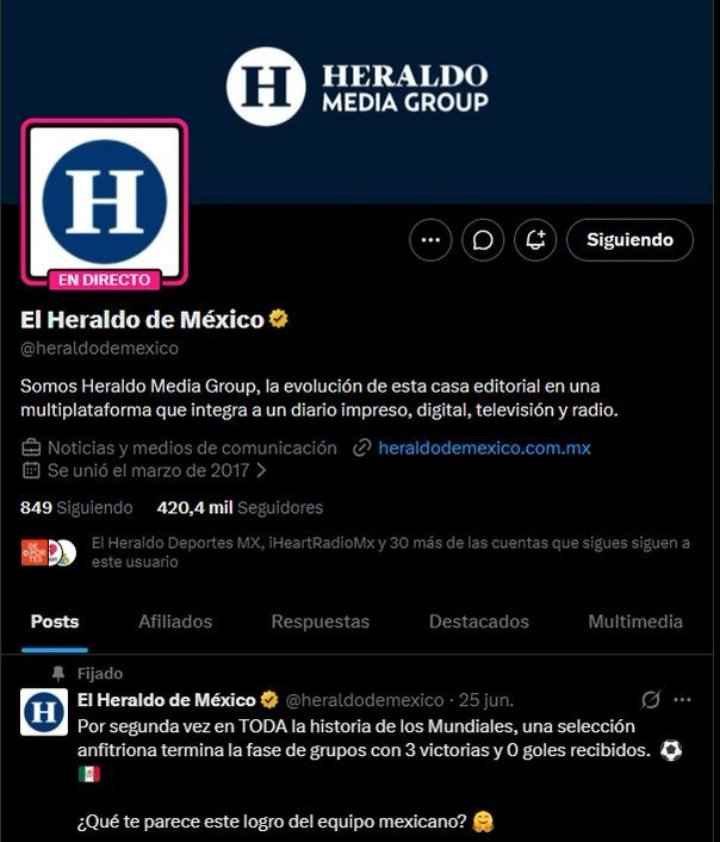 Alexfloresm9's tweet photo. @heraldodemexico Muchas muchas gracias 🫂 https://t.co/EzIpxNGY9a